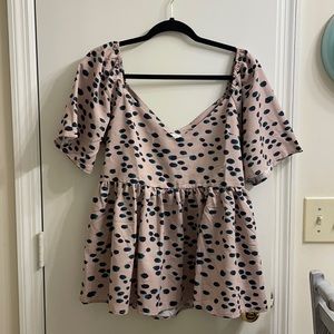 Large Beige BaeVely Boutique Top